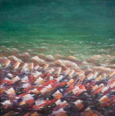 Red and Rose Cooling, 2012 by Lincoln Seligman